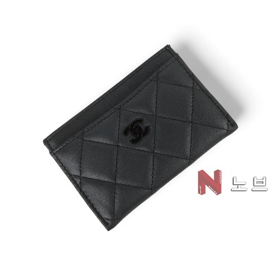 샤넬 AP0213 클래식 블랙 로고 카드 홀더 지갑 (인보이스사본)
